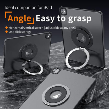 Aluminum Alloy Strong Magnet 360 Rotating Tablet Stand(Silver) - Desktop Holder by buy2fix | Online Shopping UK | buy2fix