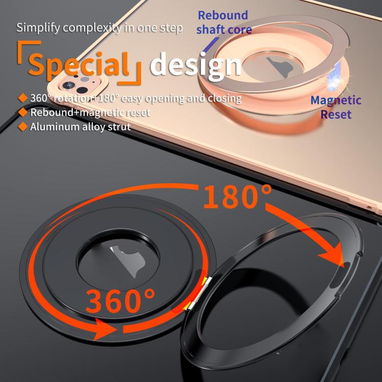 Aluminum Alloy Strong Magnet 360 Rotating Tablet Stand(Blue) - Desktop Holder by buy2fix | Online Shopping UK | buy2fix