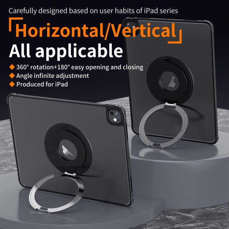 Aluminum Alloy Strong Magnet 360 Rotating Tablet Stand(Black) - Desktop Holder by buy2fix | Online Shopping UK | buy2fix