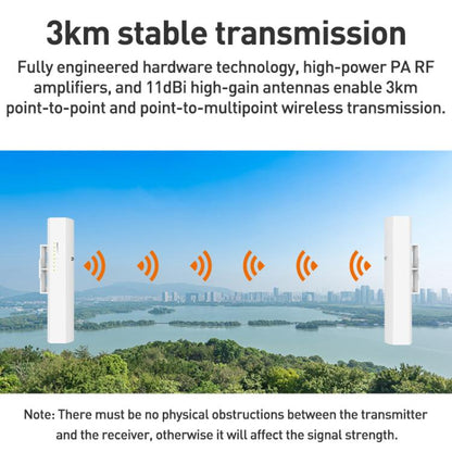 COMFAST CF-E113A V2 5.8GHz 300Mbps 11dBi Monitoring Bridge WiFi Repeater Set, Plug:US Plug(White) - Wireless Routers by COMFAST | Online Shopping UK | buy2fix