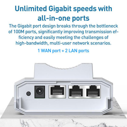 COMFAST CF-EW87 3600Mbps Dual-Band WiFi7 Outdoor Wireless AP, Plug:UK Plug(White) - Wireless Routers by COMFAST | Online Shopping UK | buy2fix