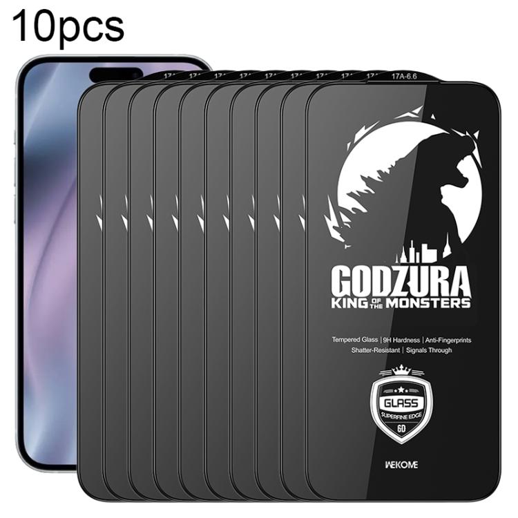 For iPhone Air WK WTP-124 10pcs 6D Curved Ultra-Fine Edge HD Full-Screen Tempered Glass Film(Transparent) - iPhone Air Tempered Glass by WK | Online Shopping UK | buy2fix