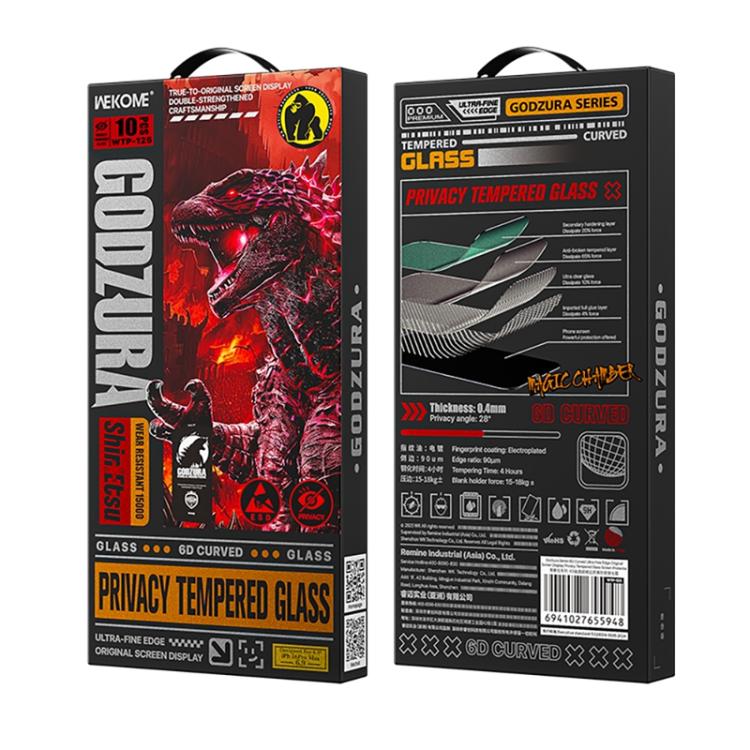 For iPhone 16 Pro / 17 WK WTP-125 10pcs 6D Curved Ultra-Fine Edge Privacy Full-Screen Tempered Glass Film(Transparent) - iPhone 17 Tempered Glass by WK | Online Shopping UK | buy2fix