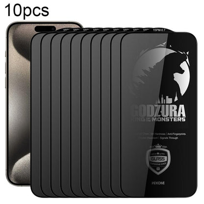 For iPhone 15 Pro Max WK WTP-125 10pcs 6D Curved Ultra-Fine Edge Privacy Full-Screen Tempered Glass Film(Transparent) - iPhone 15 Pro Max Tempered Glass by WK | Online Shopping UK | buy2fix