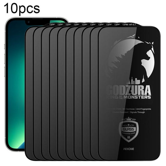 For iPhone 13 Pro Max / 14 Plus WK WTP-125 10pcs 6D Curved Ultra-Fine Edge Privacy Full-Screen Tempered Glass Film(Transparent)