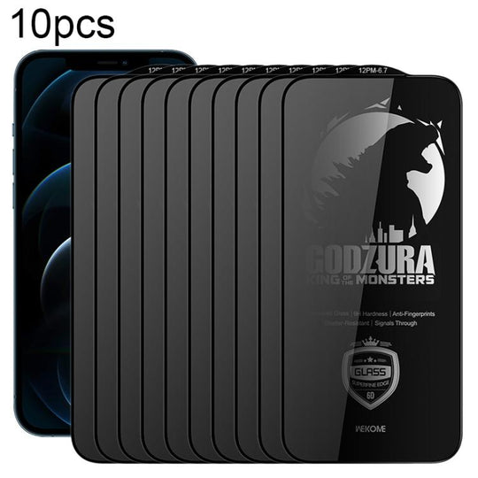 For iPhone 12 Pro Max WK WTP-125 10pcs 6D Curved Ultra-Fine Edge Privacy Full-Screen Tempered Glass Film(Transparent)