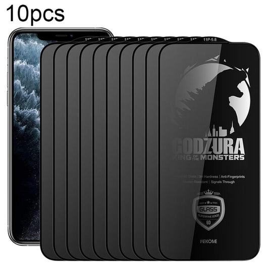 For iPhone 11 Pro WK WTP-125 10pcs 6D Curved Ultra-Fine Edge Privacy Full-Screen Tempered Glass Film(Transparent) - iPhone 11 Pro Tempered Glass by WK | Online Shopping UK | buy2fix