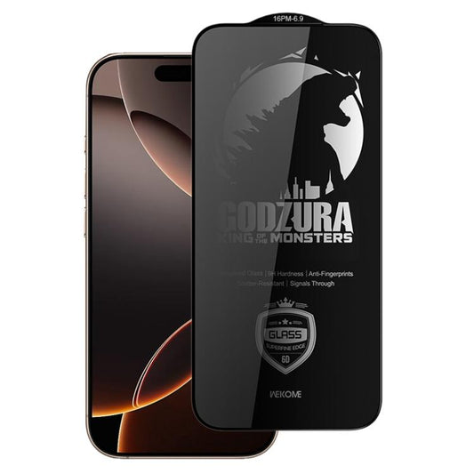 For iPhone 16 Pro Max WK WTP-123 6D Curved Ultra-Fine Edge Privacy Full-Screen Tempered Glass Film(Transparent) - iPhone 16 Pro Max Tempered Glass by WK | Online Shopping UK | buy2fix