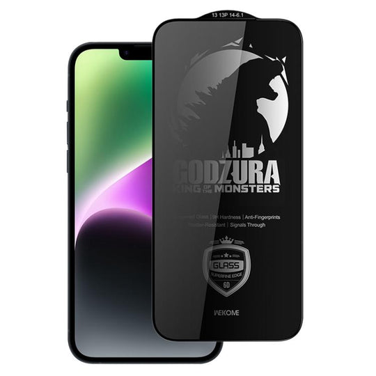 For iPhone 14 / 13 / 13 Pro WK WTP-123 6D Curved Ultra-Fine Edge Privacy Full-Screen Tempered Glass Film(Transparent)