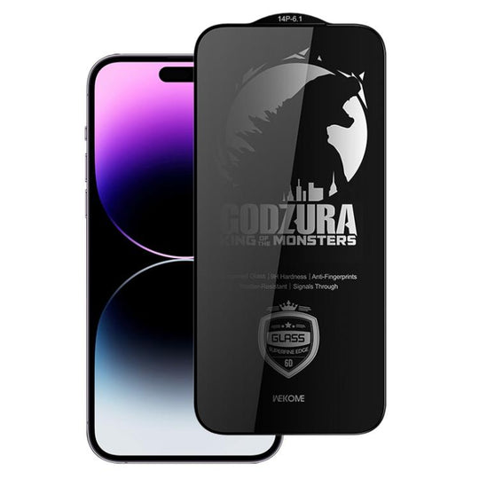 For iPhone 14 Pro WK WTP-123 6D Curved Ultra-Fine Edge Privacy Full-Screen Tempered Glass Film(Transparent)