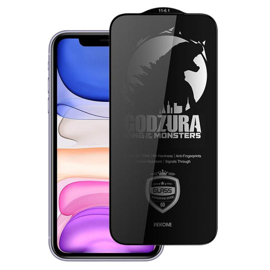For iPhone 11 WK WTP-123 6D Curved Ultra-Fine Edge Privacy Full-Screen Tempered Glass Film(Transparent)