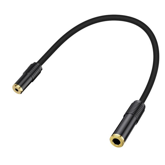 3.5mm Dual-channel Female to 6.35mm Dual-channel Female Stereo Audio Cable, Length:0.5m