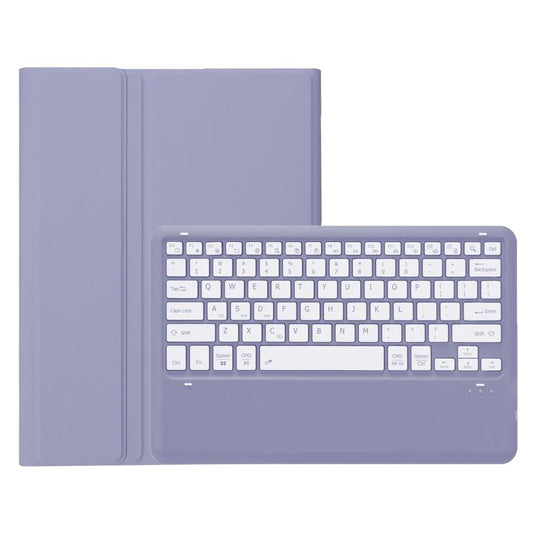 For Honor Pad 10 AH29 TPU Ultra-thin Detachable Bluetooth Keyboard Tablet Leather Case(Purple)