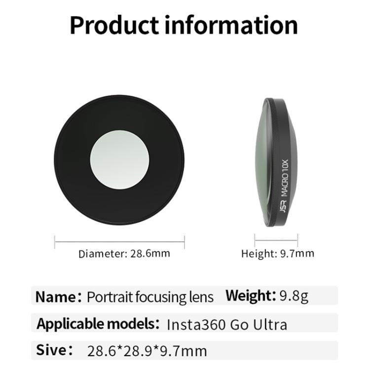For Insta360 GO Ultra JSR LH Series 10X Macro Lens Single Filter - Len Accessories by JSR | Online Shopping UK | buy2fix