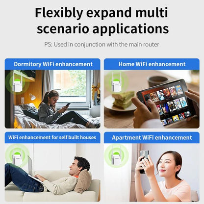 COMFAST CF-WR301S V3 300Mbps Wireless Repeater Router WiFi Signal Amplifier, Plug:EU Plug(White) - Broadband Amplifiers by COMFAST | Online Shopping UK | buy2fix