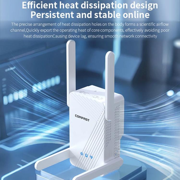 COMFAST CF-WR773BE 3570Mbps WiFi7 Signal Extender Dual Band Gigabit Wireless Repeater, Plug:UK Plug(White) - Broadband Amplifiers by COMFAST | Online Shopping UK | buy2fix