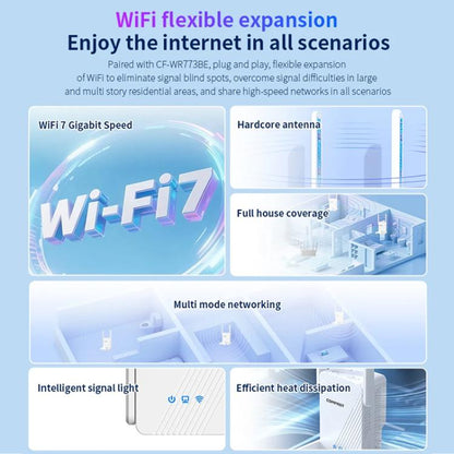COMFAST CF-WR773BE 3570Mbps WiFi7 Signal Extender Dual Band Gigabit Wireless Repeater, Plug:EU Plug(White) - Broadband Amplifiers by COMFAST | Online Shopping UK | buy2fix