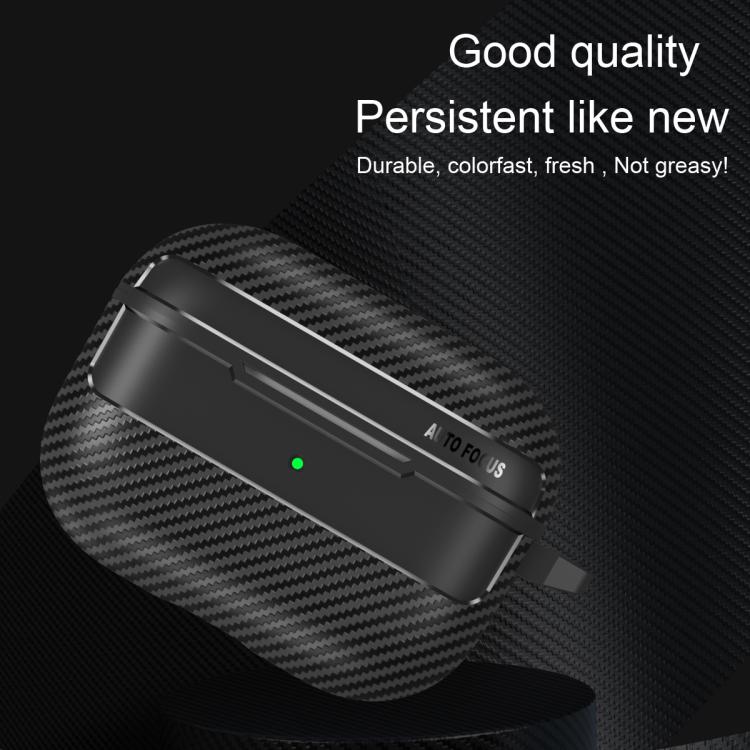 For AirPods Pro 3 Carbon Fiber Texture Bluetooth Earphone Protective Case(Grey) - For AirPods Pro 3 by buy2fix | Online Shopping UK | buy2fix