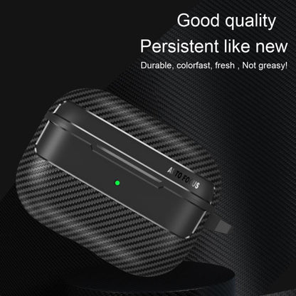 For AirPods Pro 3 Carbon Fiber Texture Bluetooth Earphone Protective Case(Grey) - For AirPods Pro 3 by buy2fix | Online Shopping UK | buy2fix