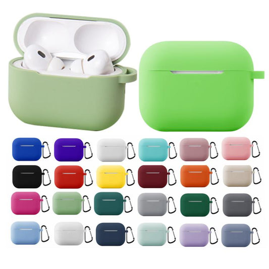 For AirPods Pro 3 2.0mm Silicone Earphone Protective Cover with Hook(Deep Purple) - For AirPods Pro 3 by buy2fix | Online Shopping UK | buy2fix