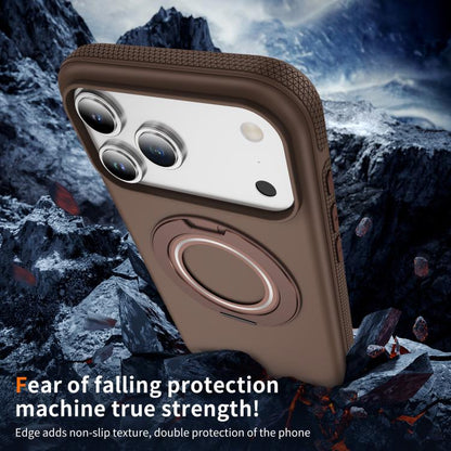 For iPhone 17 Pro Max Gear Holder C MagSafe Phone Case(Coffee) - iPhone 17 Pro Max Cases by buy2fix | Online Shopping UK | buy2fix
