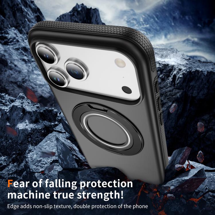 For iPhone 17 Pro Gear Holder C MagSafe Phone Case(Black) - iPhone 17 Pro Cases by buy2fix | Online Shopping UK | buy2fix