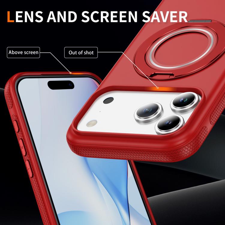 For iPhone 17 Pro Gear Holder C MagSafe Phone Case(Red) - iPhone 17 Pro Cases by buy2fix | Online Shopping UK | buy2fix