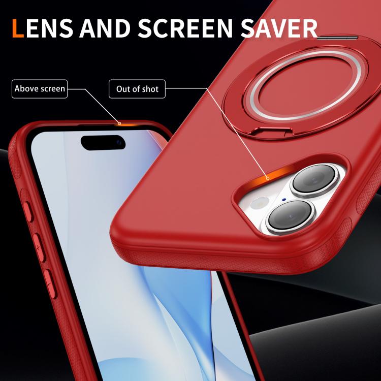 For iPhone 17 Gear Holder C MagSafe Phone Case(Red) - iPhone 17 Cases by buy2fix | Online Shopping UK | buy2fix