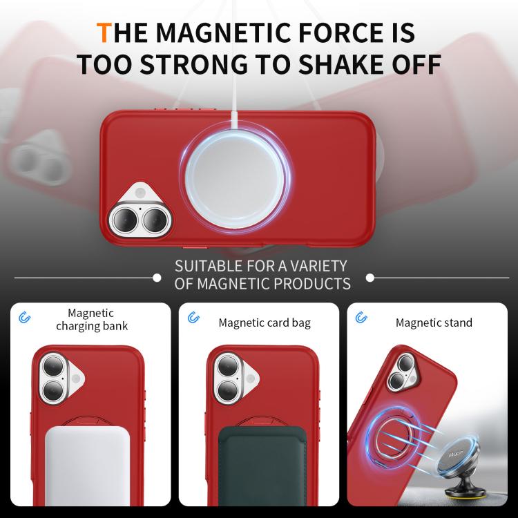 For iPhone 17 Gear Holder C MagSafe Phone Case(Red) - iPhone 17 Cases by buy2fix | Online Shopping UK | buy2fix