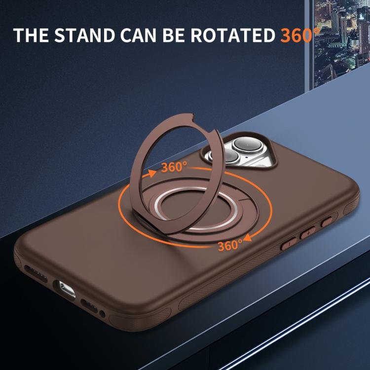 For iPhone 17 Gear Holder C MagSafe Phone Case(Coffee) - iPhone 17 Cases by buy2fix | Online Shopping UK | buy2fix