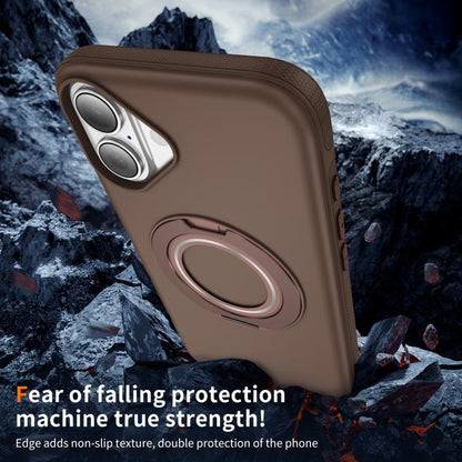 For iPhone 17 Gear Holder C MagSafe Phone Case(Coffee) - iPhone 17 Cases by buy2fix | Online Shopping UK | buy2fix