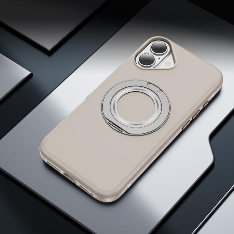 For iPhone 17 Gear Holder C MagSafe Phone Case(Beige Gray) - iPhone 17 Cases by buy2fix | Online Shopping UK | buy2fix