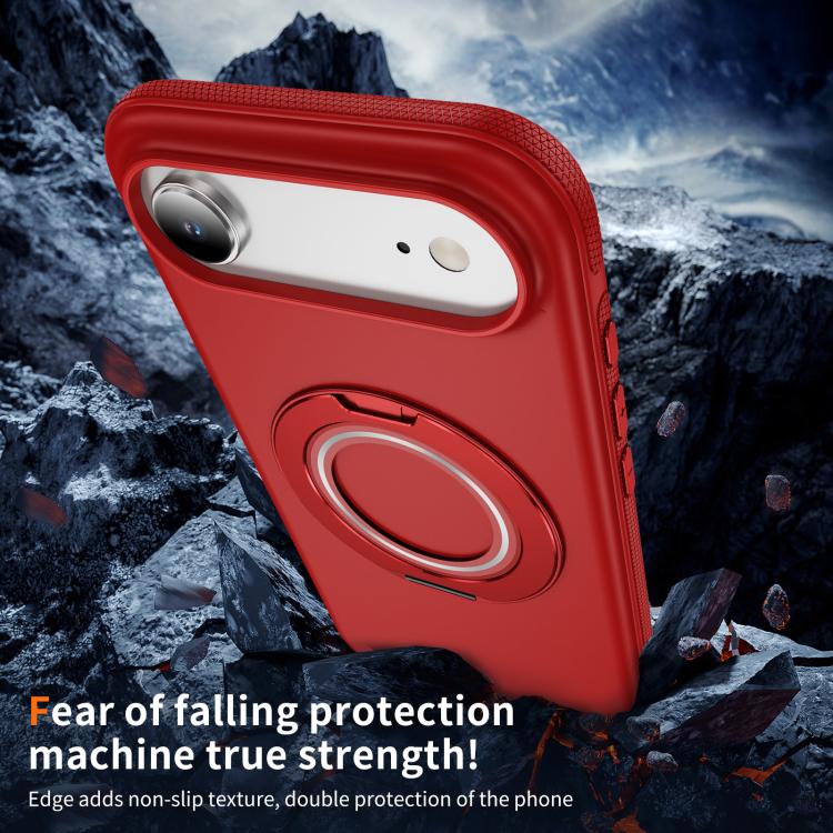 For iPhone Air Gear Holder C MagSafe Phone Case(Red) - iPhone Air Cases by buy2fix | Online Shopping UK | buy2fix