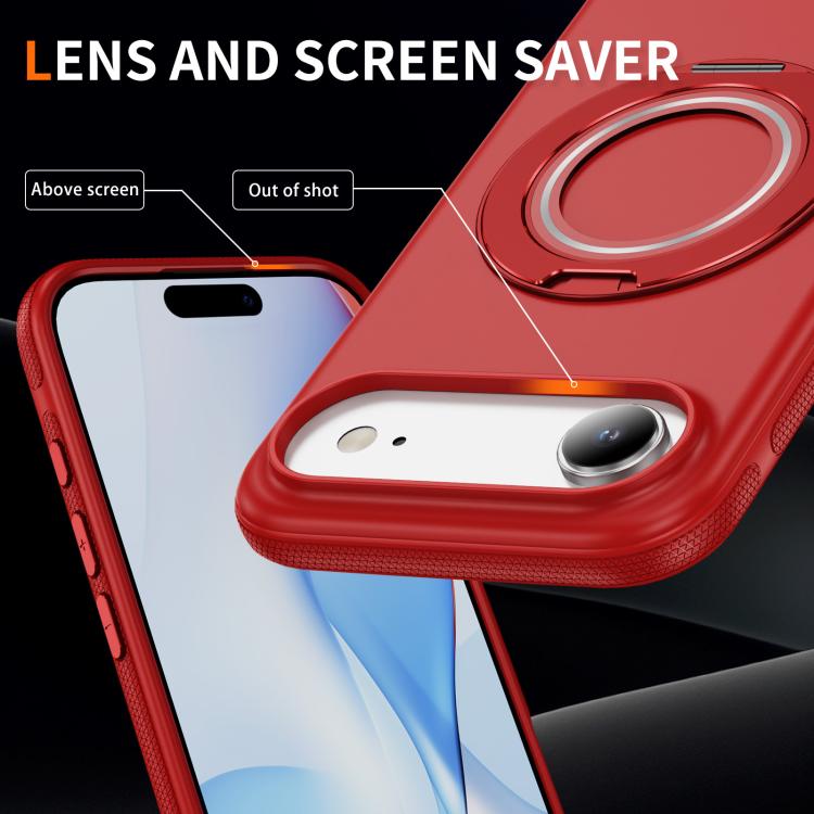 For iPhone Air Gear Holder C MagSafe Phone Case(Red) - iPhone Air Cases by buy2fix | Online Shopping UK | buy2fix