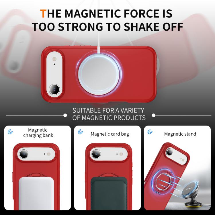 For iPhone Air Gear Holder C MagSafe Phone Case(Red) - iPhone Air Cases by buy2fix | Online Shopping UK | buy2fix
