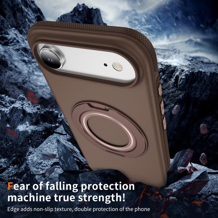 For iPhone Air Gear Holder C MagSafe Phone Case(Coffee) - iPhone Air Cases by buy2fix | Online Shopping UK | buy2fix
