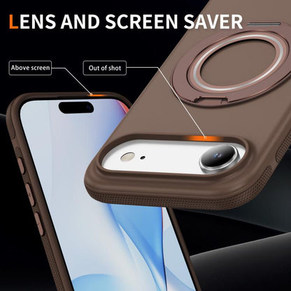 For iPhone Air Gear Holder C MagSafe Phone Case(Coffee) - iPhone Air Cases by buy2fix | Online Shopping UK | buy2fix