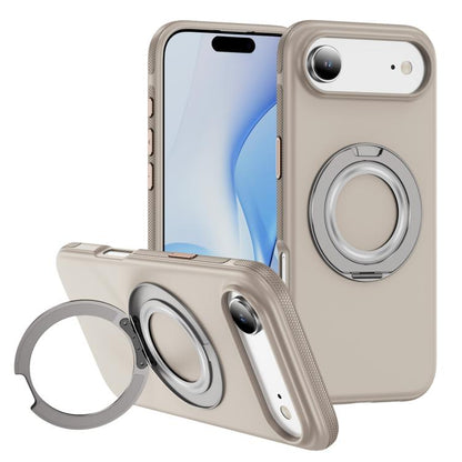 For iPhone Air Gear Holder C MagSafe Phone Case(Beige Gray) - iPhone Air Cases by buy2fix | Online Shopping UK | buy2fix
