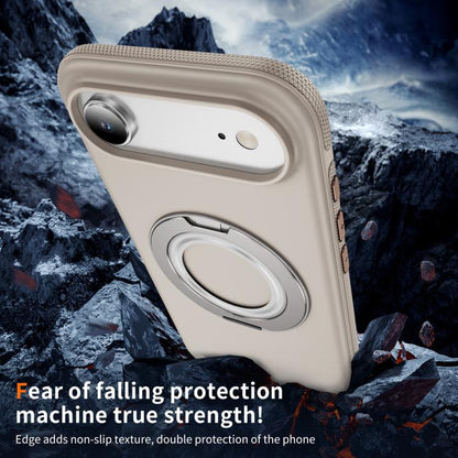 For iPhone Air Gear Holder C MagSafe Phone Case(Beige Gray) - iPhone Air Cases by buy2fix | Online Shopping UK | buy2fix