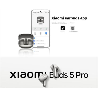Original Xiaomi Buds 5 Pro In-Ear TWS Bluetooth Earphone(Titanium) - TWS Earphone by Xiaomi | Online Shopping UK | buy2fix