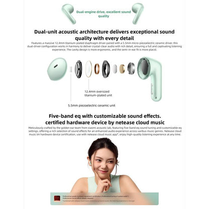 Original Xiaomi REDMI Buds 7S Semi-in-Ear Active Noise Cancelling Bluetooth Earphone(White) - Bluetooth Earphone by Xiaomi | Online Shopping UK | buy2fix