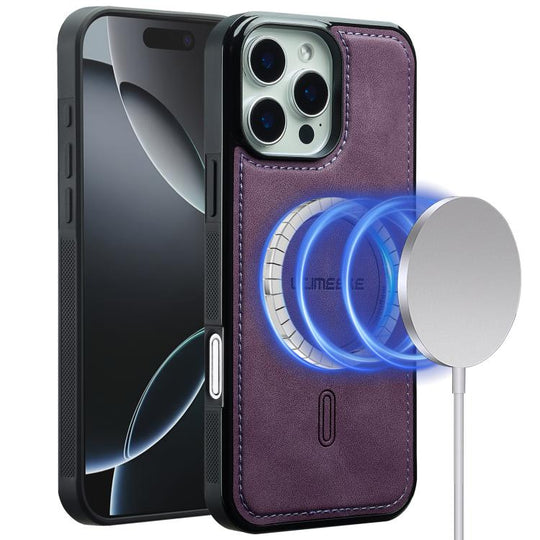 For iPhone 14 Pro Max LC.IMEEKE L6 Series MagSafe Magnetic Phone Case(Purple)
