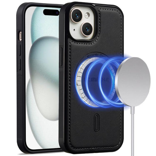 For iPhone 15 Plus LC.IMEEKE L6 Series MagSafe Magnetic Phone Case(Black)