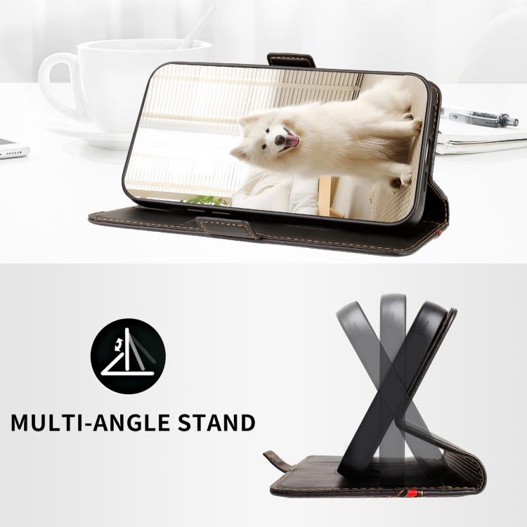 For iPhone Air Side Buckle S Curve Leather Phone Case(Black) - iPhone Air Cases by buy2fix | Online Shopping UK | buy2fix