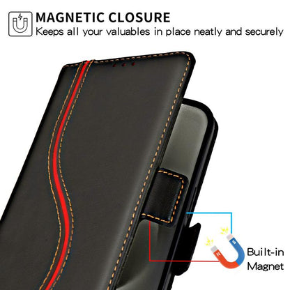 For iPhone Air Side Buckle S Curve Leather Phone Case(Black) - iPhone Air Cases by buy2fix | Online Shopping UK | buy2fix