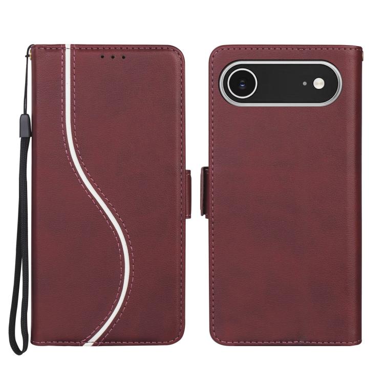 For iPhone Air Side Buckle S Curve Leather Phone Case(Red) - iPhone Air Cases by buy2fix | Online Shopping UK | buy2fix