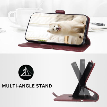 For iPhone Air Side Buckle S Curve Leather Phone Case(Red) - iPhone Air Cases by buy2fix | Online Shopping UK | buy2fix