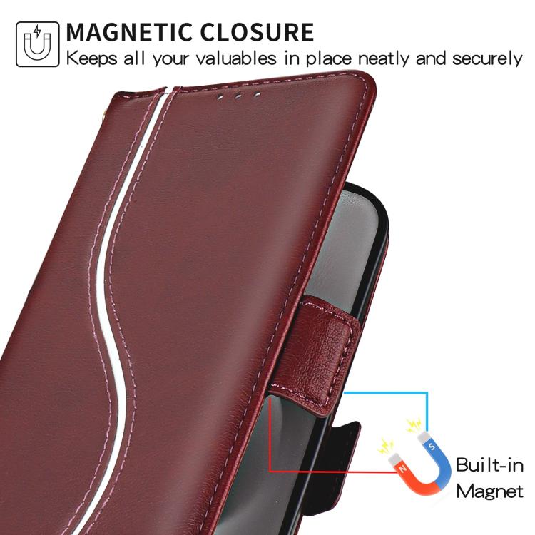 For iPhone Air Side Buckle S Curve Leather Phone Case(Red) - iPhone Air Cases by buy2fix | Online Shopping UK | buy2fix