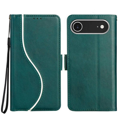 For iPhone Air Side Buckle S Curve Leather Phone Case(Green) - iPhone Air Cases by buy2fix | Online Shopping UK | buy2fix