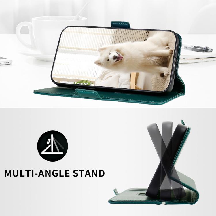 For iPhone Air Side Buckle S Curve Leather Phone Case(Green) - iPhone Air Cases by buy2fix | Online Shopping UK | buy2fix